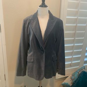 New York and company gray velour  suit coat/blazer